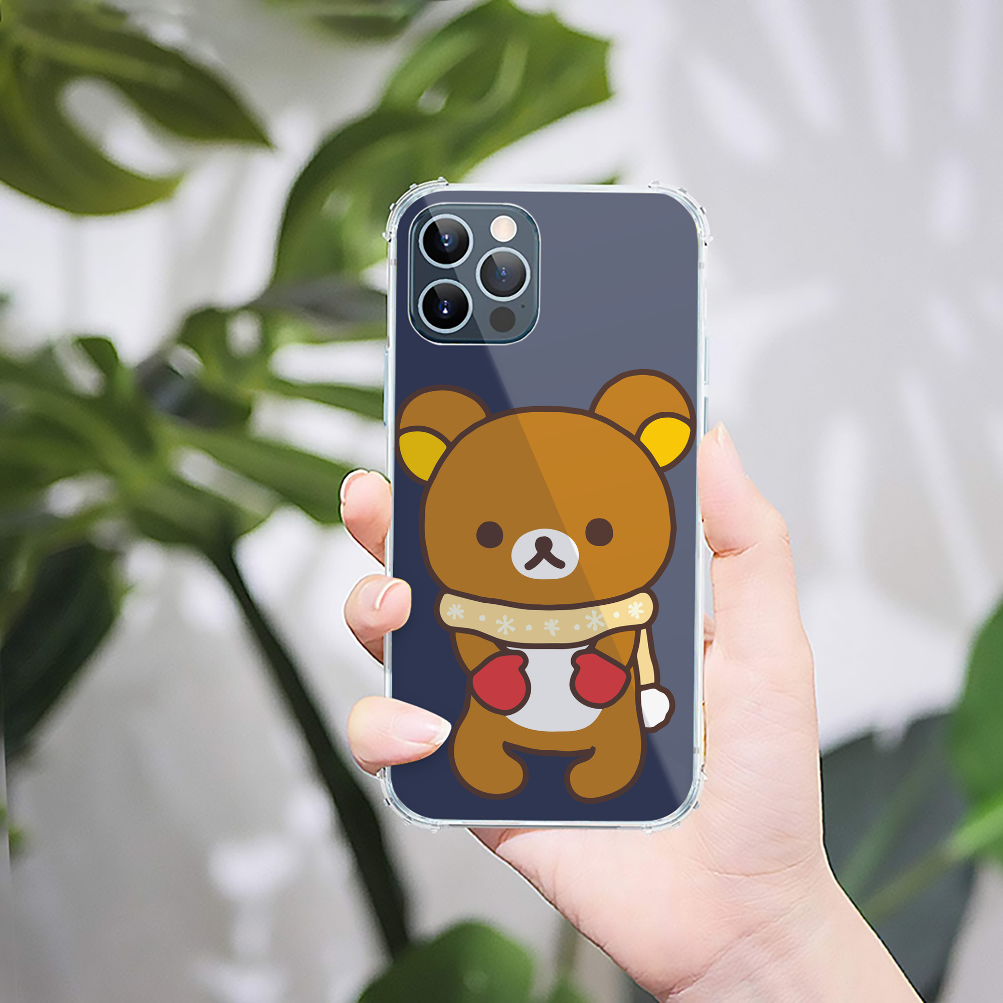 （画像用） リラックマ リラックマ キイロイトリ Rilakkuma Korilakkuma Kiiroitori 【iPhone 12シリーズ対応】透明スマホケース（クリアソフトケース）